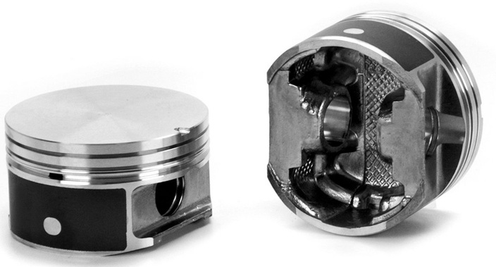 Silv-O-Lite Flat Top Coated Skirt Pistons 99-07 Dodge-Jeep 4.7L